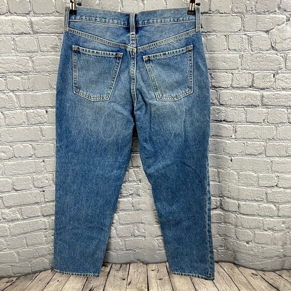 Old Navy Ski High Straight Leg Jeans Size 8 Button Fly Nwt Extra High Rise - Picture 2 of 7